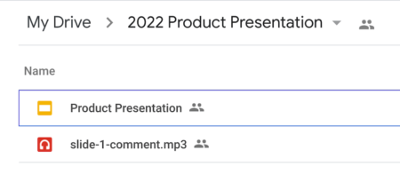 Folder with Presentation and Audio