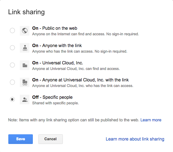 Video Sharing on Google Drive