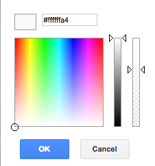 Google Slides Translucent Color Selection