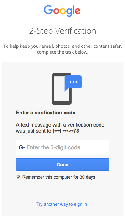 Google Workspace 2-Step Verification