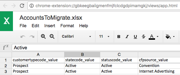 Edit Excel Spreadsheet in Chrome