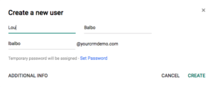 Google Workspace Create User Dialog