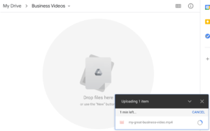 Drag & Drop Video to Google Drive