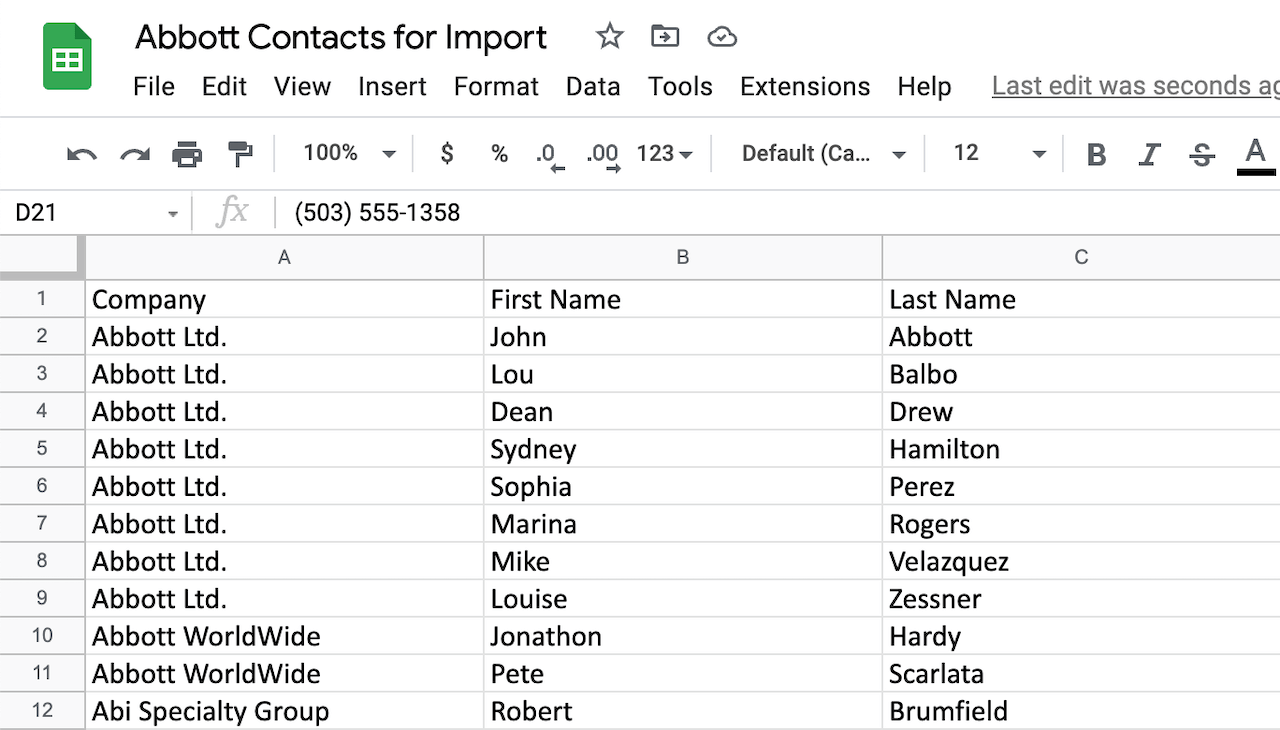 Converted to Google Sheet