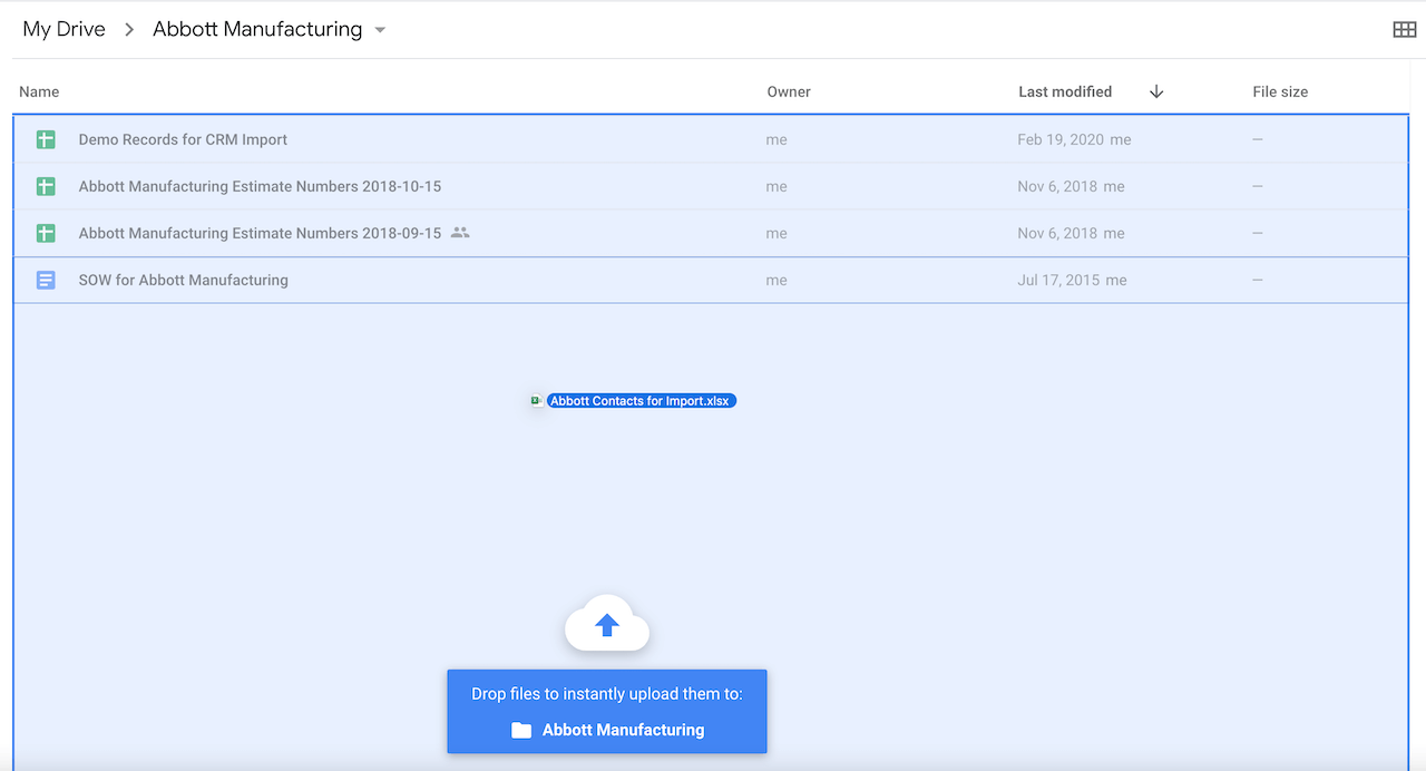 Drag Excel Spreadsheet Onto Google Drive