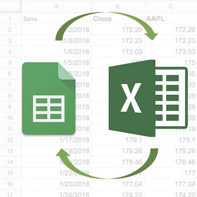 Google Excel Spreadsheet Interchange