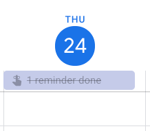 Done Reminder on Google Calendar