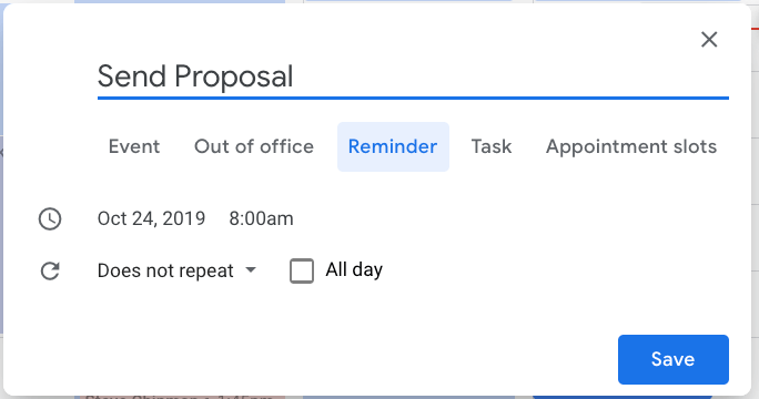 Google Calendar Reminder
