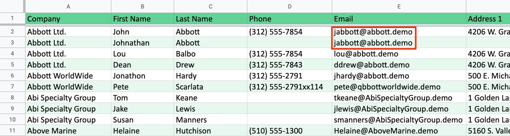 Google Sheets Duplicate