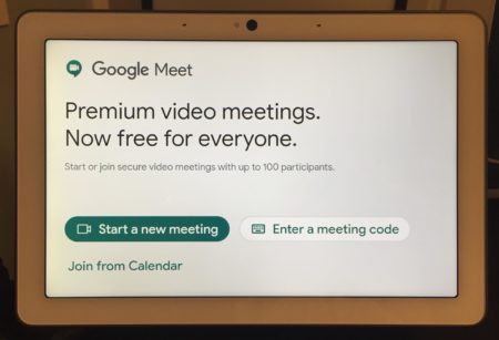 Google Meet on Nest Hub Max