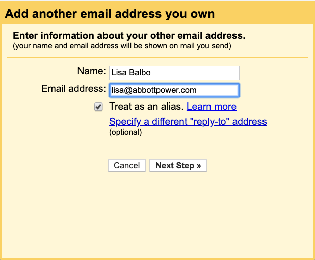 Add Domain Alias Address in Gmail