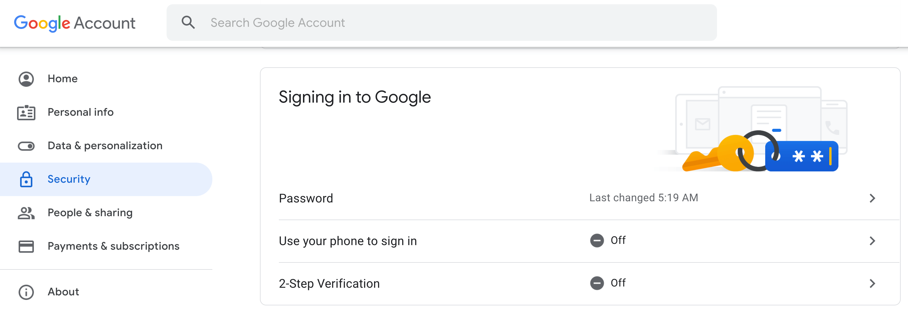 Google Account 2SV