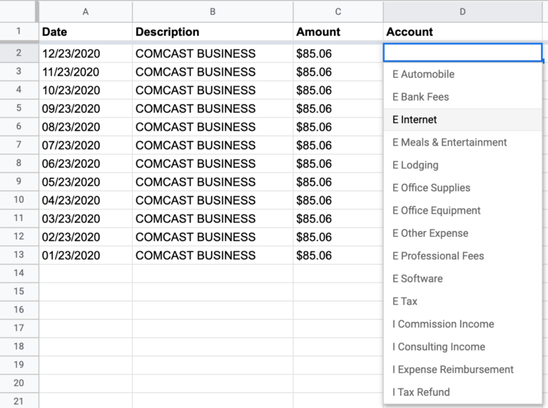 How to Create and Use a Dropdown List in Google Sheets - Lexnet
