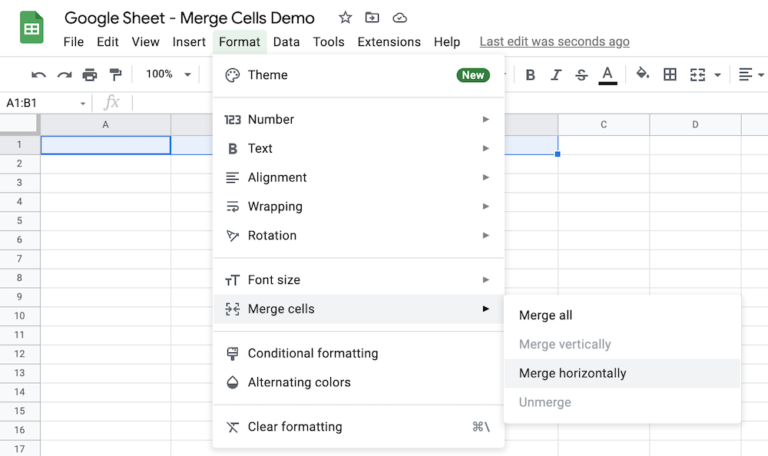 How to Merge Cells in Google Sheets - Lexnet