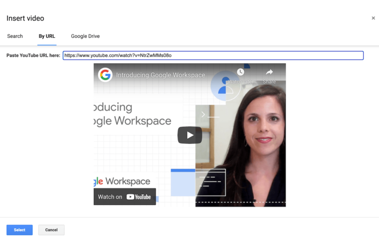 Insert Video Google Slides