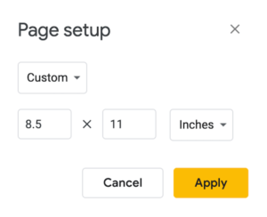 Google Slides Change Dimensions