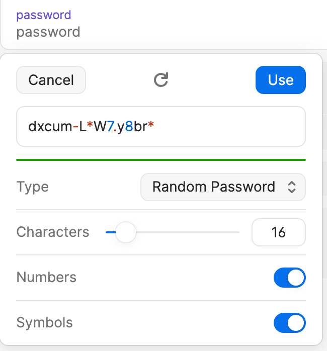 Random password generator