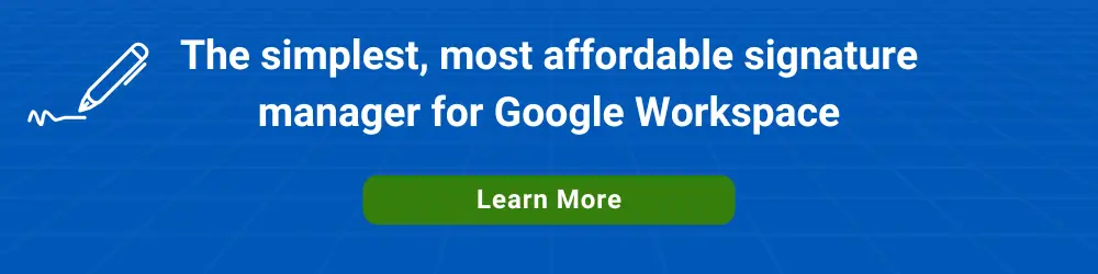 Signature Manager for Google Workspace