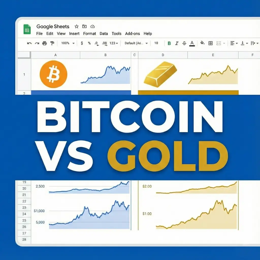 Bitcoin vs Gold in Google Sheets